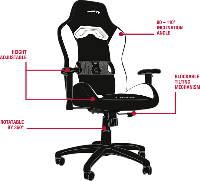 CHAISE GAMING SPEEDLINK WHITE LOOTER — miniature 2