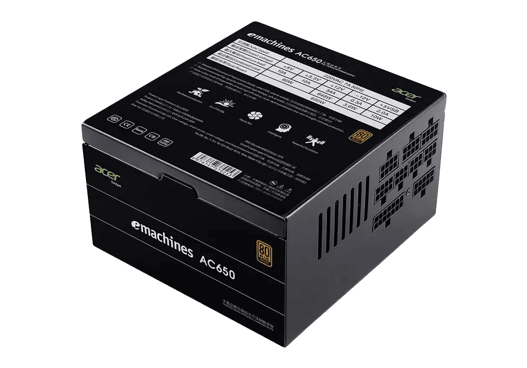 ALIMENTATION ACER 650W 80+BRONZE BLACK — miniature 2