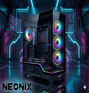NEONIX THUNDER BLACK 6 FANS A-RGB