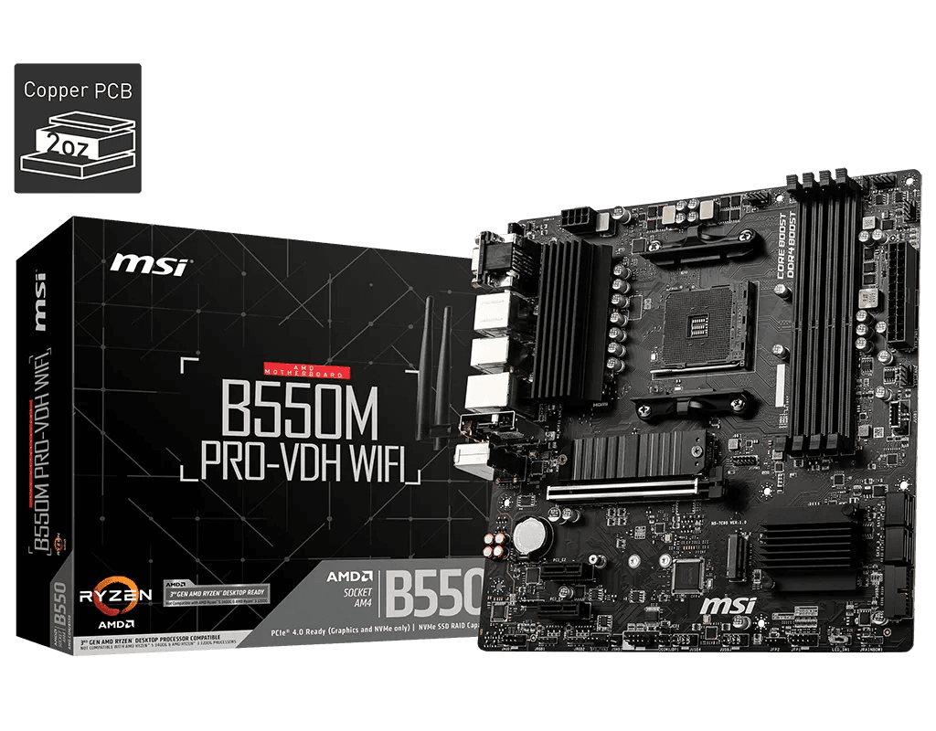 MSI B550M PRO-VDH WI-FI & BLUETOOTH