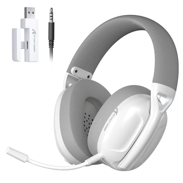 ATTACK SHARK L80 PRO - Tri-Mode Gaming Headset WHITE — vue 1