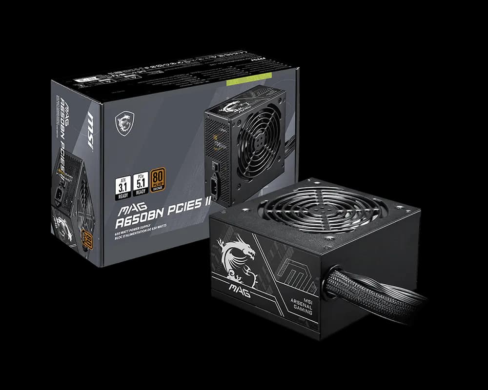 MSI MAG A650BN PCIE5 II 80+ BRONZE BLACK — vue 1