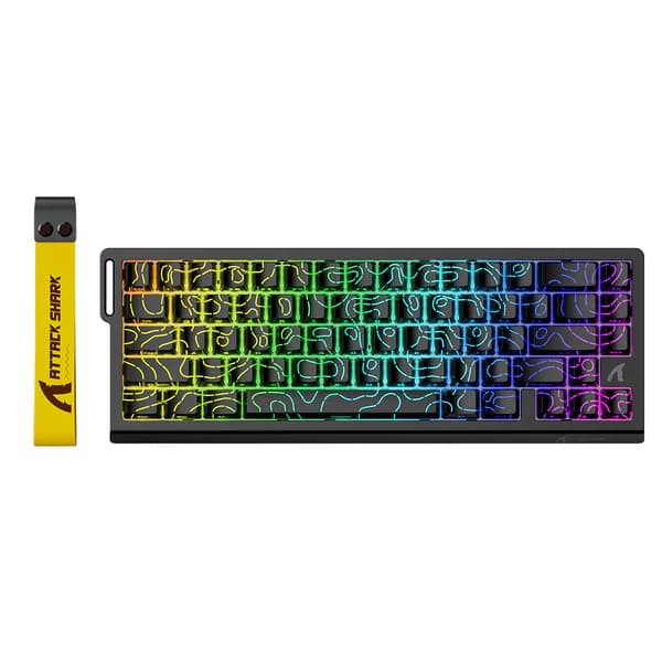 ATTACK SHARK X68HE - BLACK CONTOUR — vue 1
