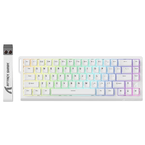 ATTACK SHARK X68 - WHITE — vue 1
